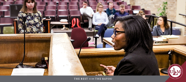 The College of Business and Social Sciences houses the nationally-ranked Ƶ Mock Trial Team. 